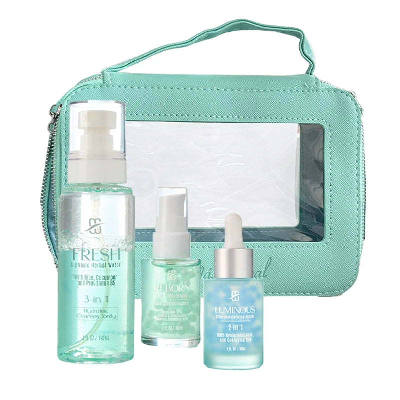 Kit Línea Skincare Mawie + Cosmetiquera + Toalla