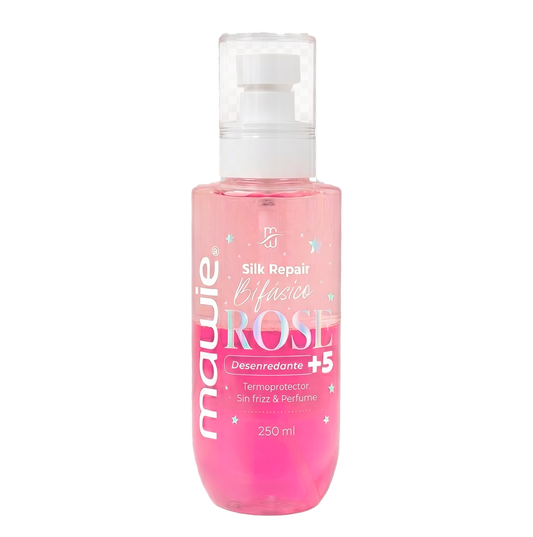 SILK REPAIR BIFASICO ROSE- MAWIE (250ML) (PERFUME,DESENREDANTE Y TERMOPROTECTOR)